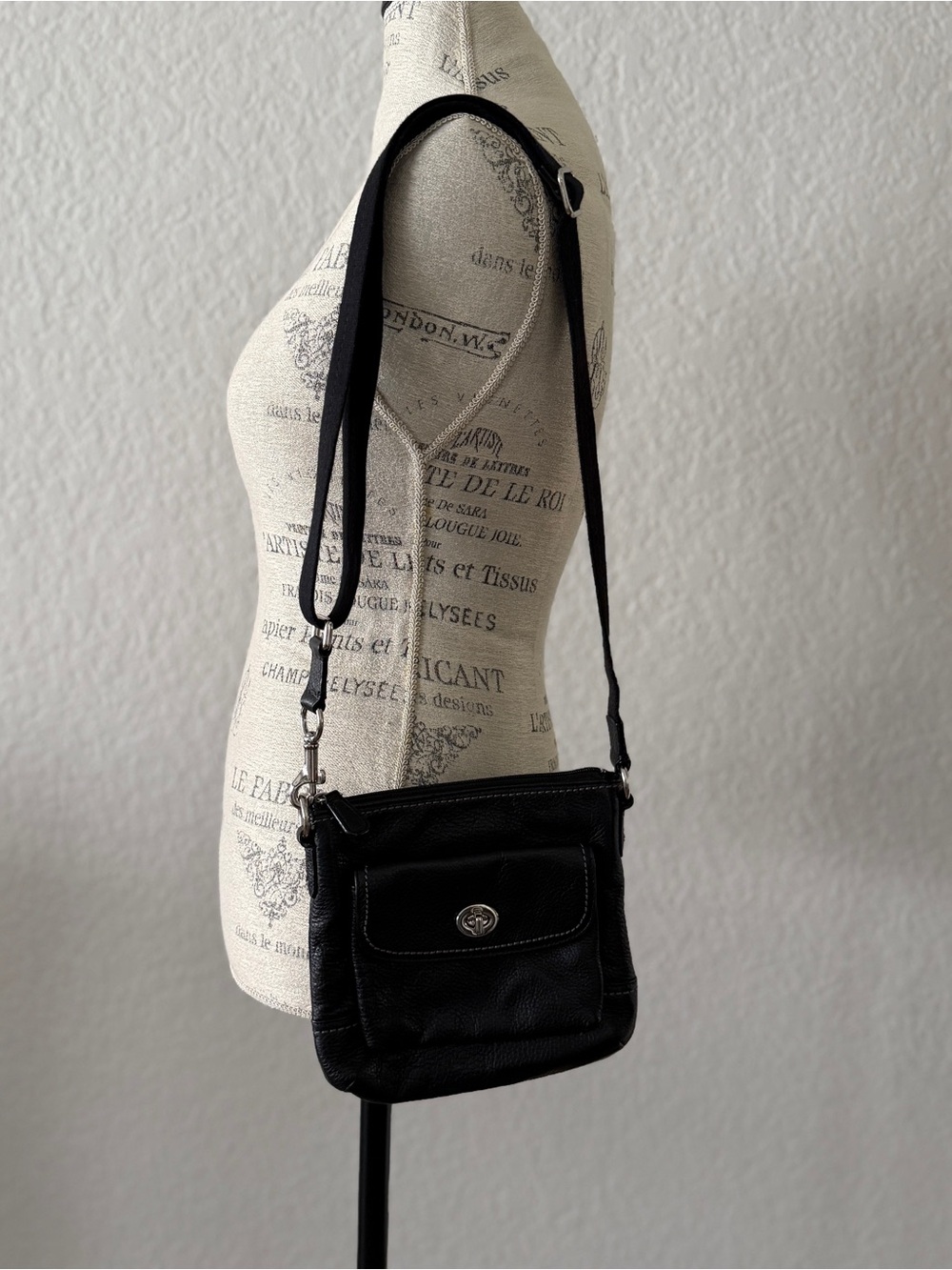 Coach Park Leather Swingpack F49170 Black Crossbody Purse